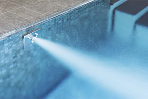 What flow rate for the swimming pool filtration pump?